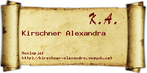 Kirschner Alexandra névjegykártya